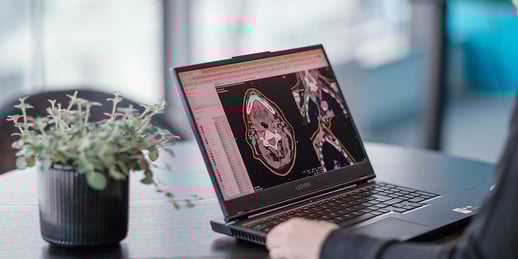 MVisionAI solution on a laptop